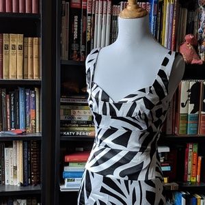 White House Black Market Black and White Dress